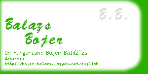 balazs bojer business card